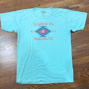RRL Light Blue Graphic T-Shirt